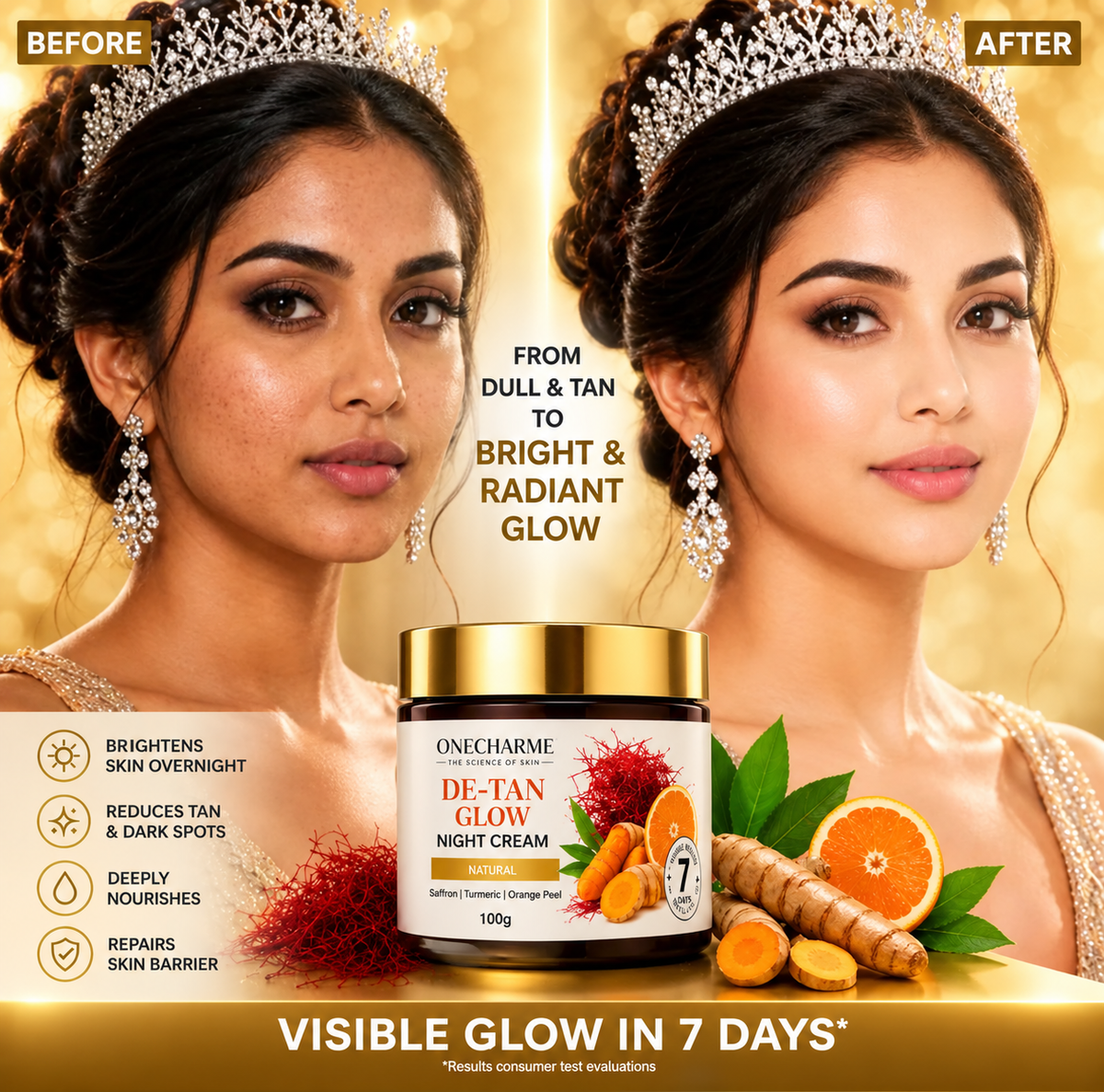 ONE CHARM 's Detan and Glow Night Cream