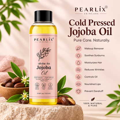 Pearlix Jojoba Oil - Pure & Cold - Pressed (100ml)