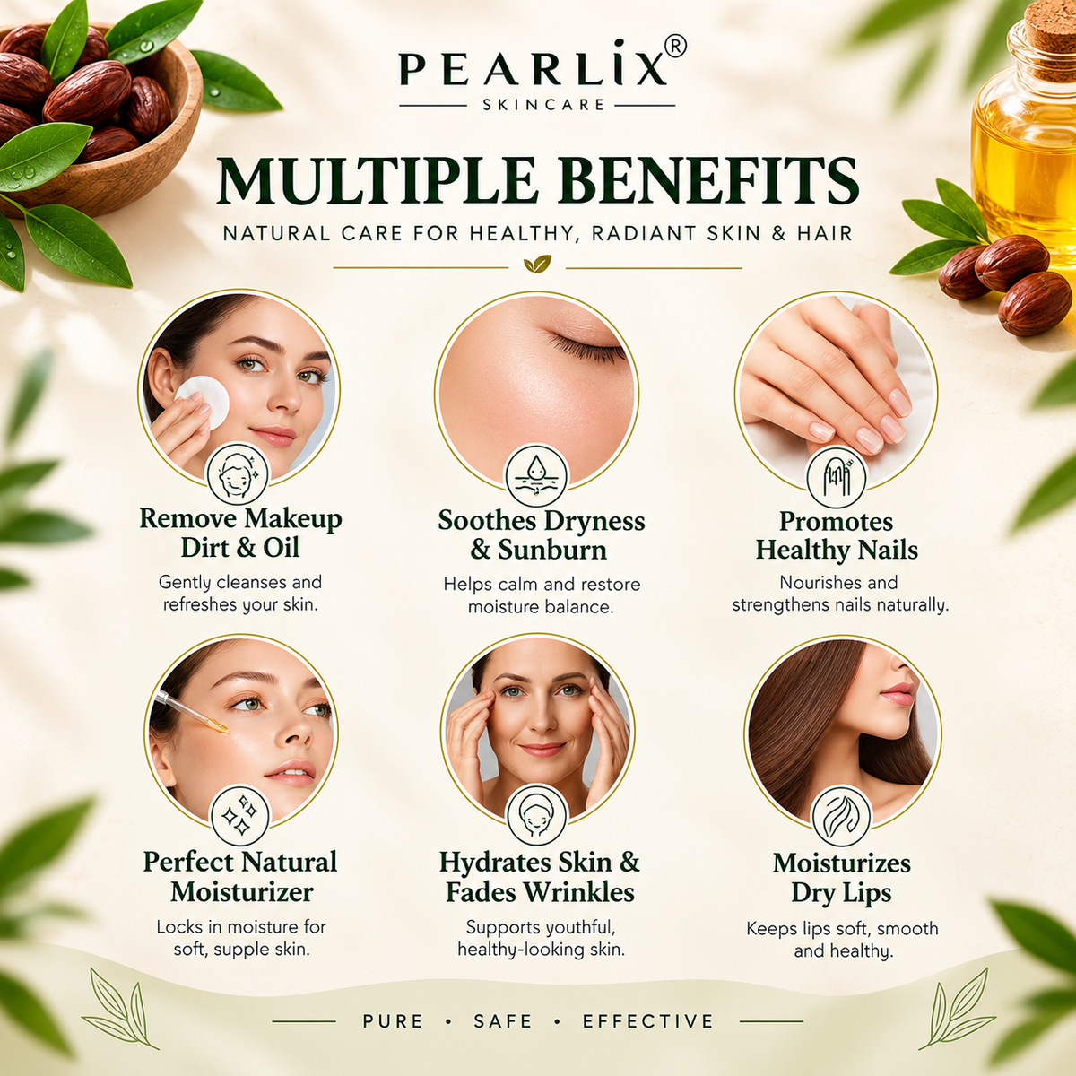 Pearlix Jojoba Oil - Pure & Cold - Pressed (100ml)