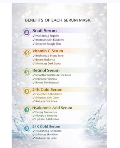 DMac 6-in-1 Serum Infused Facial Mask Set